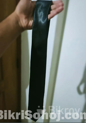 এক্সক্লুসিভ ব্ল্যাক ফরমাল স্লিম টাই (men's Black Necktie)